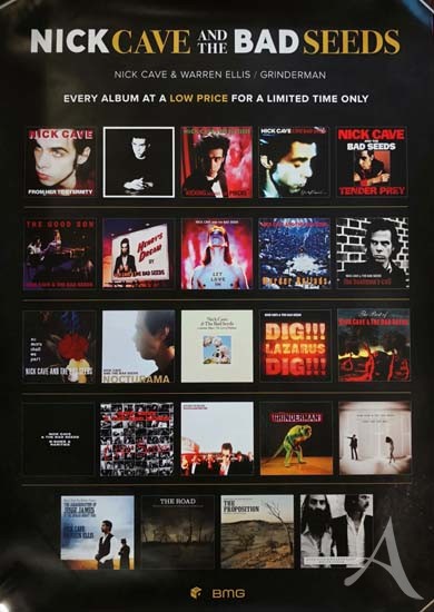 NICK CAVE AND THE BAD SEEDS - Promo-Poster mit allen Alben NICK CAVE AND THE BAD SEEDS - Promo-Poster mit allen Alben