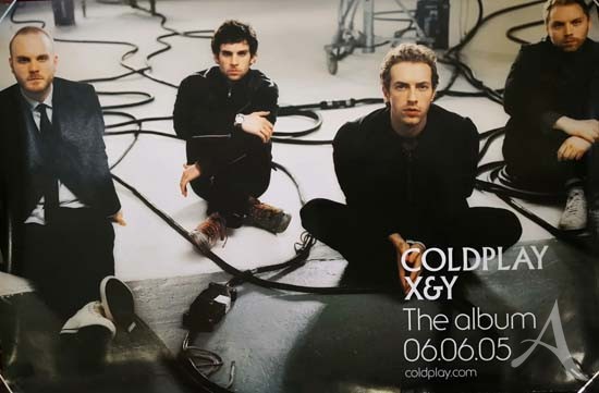 doppelseitiges Promo- Poster: COLDPLAY / "X & Y" - England 2005 doppelseitiges Promo- Poster: COLDPLAY / "X & Y" - England 2005
