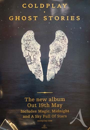 COLDPLAY - "Ghost Stories" - Album- Release- POSTER, England 2014 COLDPLAY - "Ghost Stories" - Album- Release- POSTER, England 2014