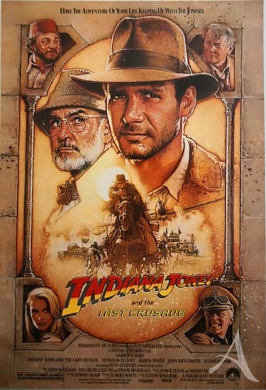 Promo-Postkarte - HARRISON FORD als Indiana Jones & SEAN CONNERY Promo-Postkarte - HARRISON FORD als Indiana Jones & SEAN CONNERY