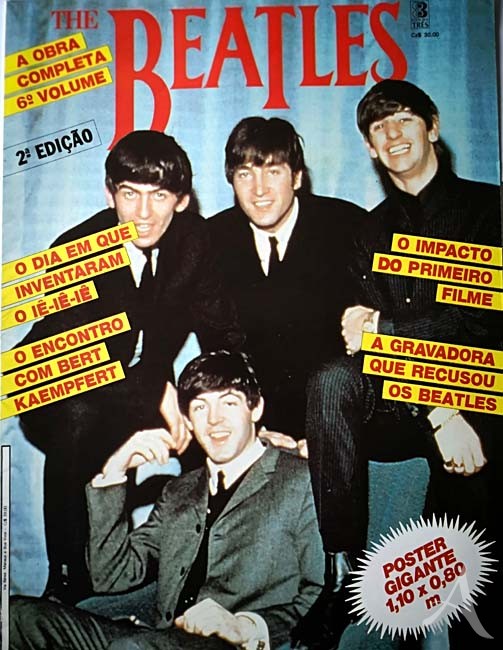 THE BEATLES - Fold Out Magazin wird zum RIESENPOSTER (80 x 110 !!) - aus BRASILIEN