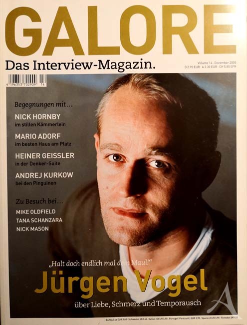 GALORE mit JÜRGEN VOGEL - das Interview Magazin von 2005 GALORE mit JÜRGEN VOGEL - das Interview Magazin von 2005