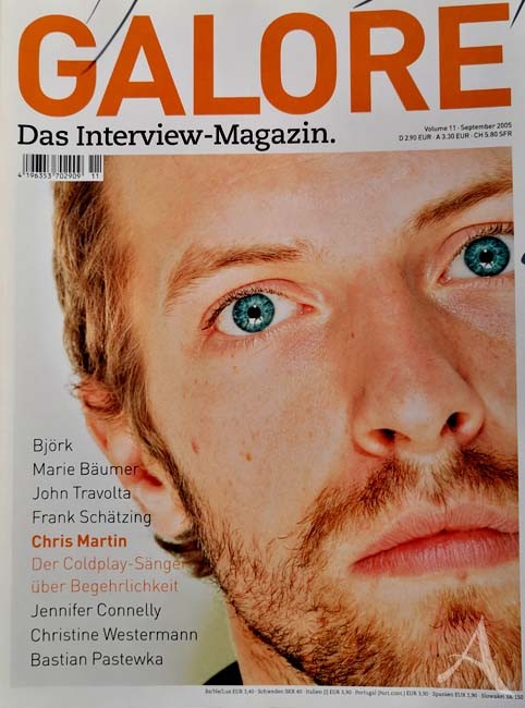 GALORE mit CHRIS MARTIN (COLDPLAY) Titelstory - Magazin von 2005 GALORE mit CHRIS MARTIN (COLDPLAY) Titelstory - Magazin von 2005