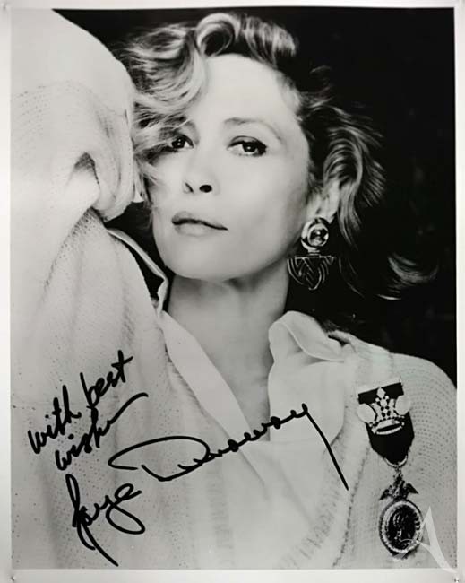 Foto - FAYE DUNAWAY - mit reproduziertem Autogramm