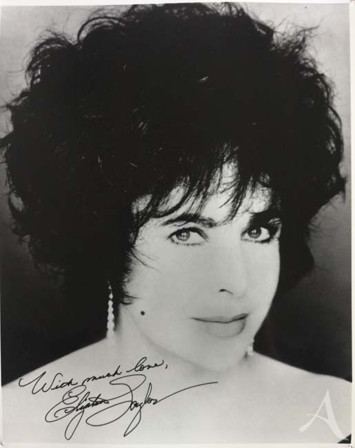 Foto - ELIZABETH TAYLOR - mit reproduziertem Autogramm