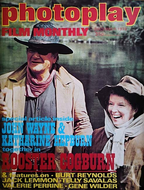 JOHN WAYNE & KATHARINE HEPBURN - Titelstory der "photoplay" von 1975 JOHN WAYNE & KATHARINE HEPBURN - Titelstory der "photoplay" von 1975