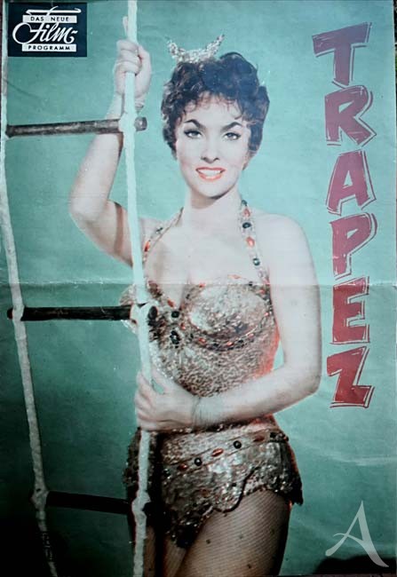 GINA LOLLOBRIGIDA - Filmprogramm "Trapez" - BURT LANCASTER - TONY CURTIS GINA LOLLOBRIGIDA - Filmprogramm "Trapez" - BURT LANCASTER - TONY CURTIS