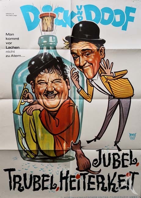 Plakat - DICK und DOOF in "Jubel, Trubel, Heiterkeit" - ca. 60er Jahre Plakat - DICK und DOOF in "Jubel, Trubel, Heiterkeit" - ca. 60er Jahre