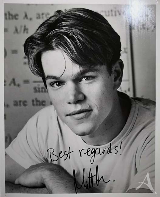 MATT DAMON - Großfoto mit reproduziertem AUTOGRAMM