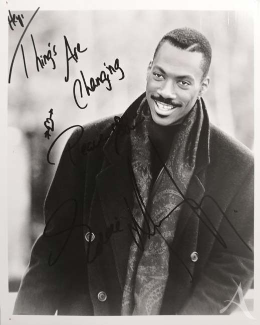 EDDIE MURPHY - Foto mit reproduziertem AUTOGRAMM