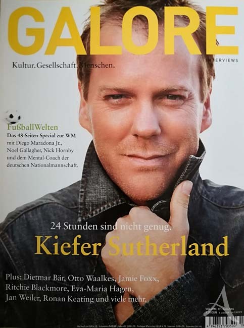 KIEFER SUTHERLAND - Coverstory der GALORE von 2006