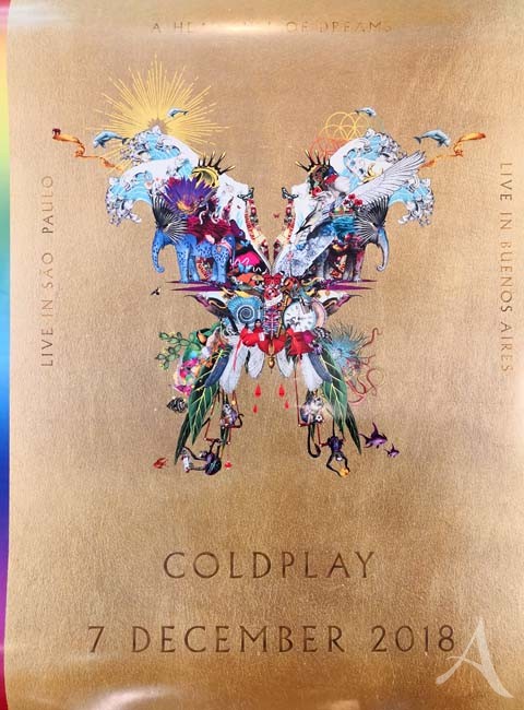 COLDPLAY - Promo-Poster für "A Head Full Of Dreams" - LIVE-CD / DVD