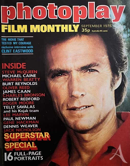Magazin - CLINT EASTWOOD auf dem Cover der "photoplay" - England 1975 Magazin - CLINT EASTWOOD auf dem Cover der "photoplay" - England 1975