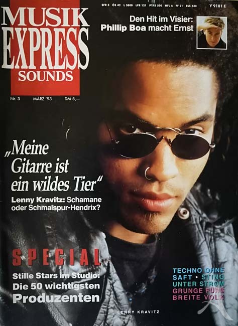 LENNY KRAVITZ - Coverstory der MUSIK EXPRESS - 3/1993 LENNY KRAVITZ - Coverstory der MUSIK EXPRESS - 3/1993