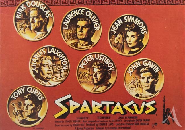 USTINOV, DOUGLAS, CURTIS - Film- Postkarte "SPARTACUS" - England ca. 80er Jahre USTINOV, DOUGLAS, CURTIS - Film- Postkarte "SPARTACUS" - England ca. 80er Jahre
