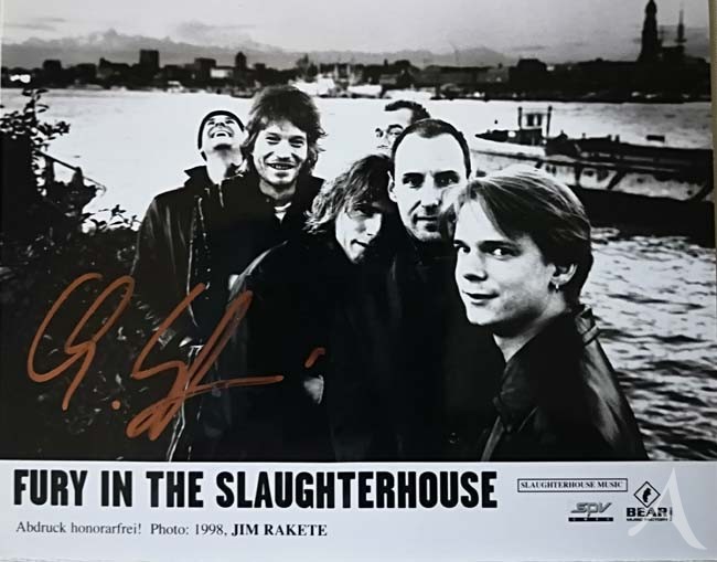 FURY IN THE SLAUGHTERHOUSE - Promofoto - HANDSIGNIERT von Christof Stein-Schneider ! (1)