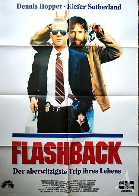 KIEFER SUTHERLAND - Videoplakat zum Film: "Flashback" - DENNIS HOPPER KIEFER SUTHERLAND - Videoplakat zum Film: "Flashback" - DENNIS HOPPER