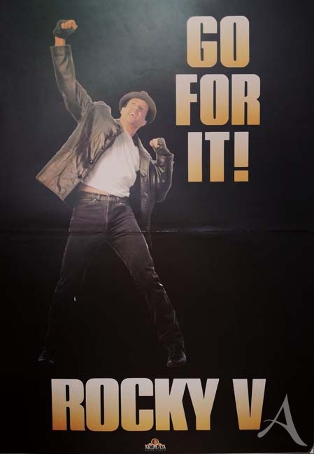 SYVESTER STALLONE - Kleines Promoplakat für "ROCKY V" - 1990 SYVESTER STALLONE - Kleines Promoplakat für "ROCKY V" - 1990