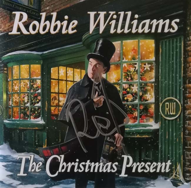 Deluxe Doppel CD - ROBBIE WILLIAMS "The Christmas Present" - HANDSIGNIERT !!!