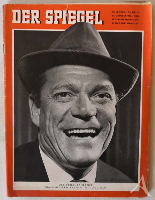 EDDIE CONSTANTINE auf dem Cover des Magazines "SPIEGEL" von 1958 !