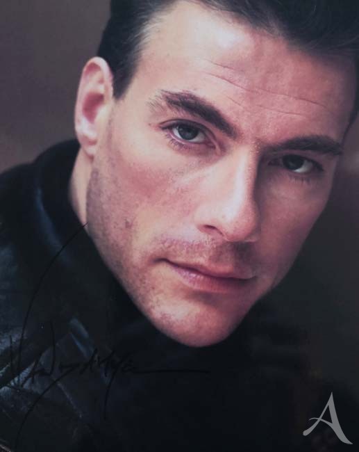 JEAN CLAUDE VAN DAMME - Großfoto mit aufgedrucktem Autogramm - 90er Jahre