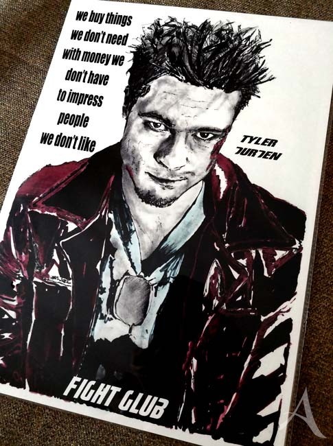 Fine Art Print - BRAD PITT - Motiv aus "Fight Club" - FANART Fine Art Print - BRAD PITT - Motiv aus "Fight Club" - FANART