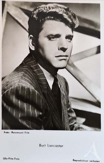 BURT LANCASTER - Postkarte - VINTAGE ! BURT LANCASTER - Postkarte - VINTAGE !