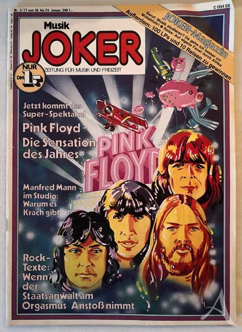 PINK FLOYD - auf dem Cover des ""Musik Joker" von 1977 PINK FLOYD - auf dem Cover des ""Musik Joker" von 1977