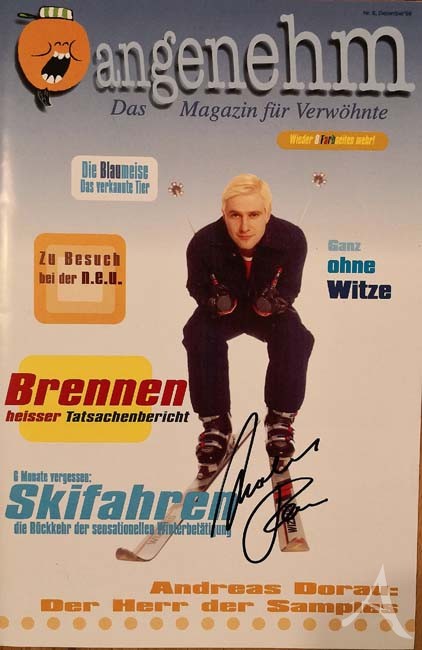ANDREAS DORAU - "angenehm" - seltenes Fan- Promo- Magazin von 1996 - HANDSIGNIERT !!