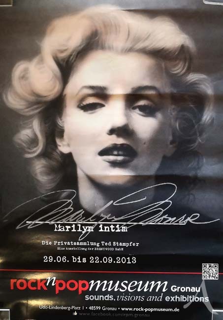MARILYN MONROE - Ausstellungsplakat - Rock & Pop Museum - 2013 MARILYN MONROE - Ausstellungsplakat - Rock & Pop Museum - 2013
