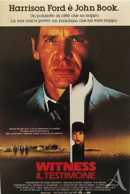 Postkarte - HARRISON FORD - Plakatmotiv "Der einzige Zeuge" - ITALIEN - Vintage! Postkarte - HARRISON FORD - Plakatmotiv "Der einzige Zeuge" - ITALIEN - Vintage!