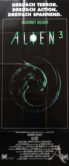 Original ! GROSSES Plakat zur Videoveröffentlichung von "Alien III" - SIGOURNEY WEAVER Original ! GROSSES Plakat zur Videoveröffentlichung von "Alien III" - SIGOURNEY WEAVER