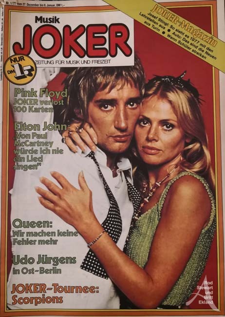 ROD STEWART - Coverstory der "Musik JOKER" von 1977 - Vintage! ROD STEWART - Coverstory der "Musik JOKER" von 1977 - Vintage!