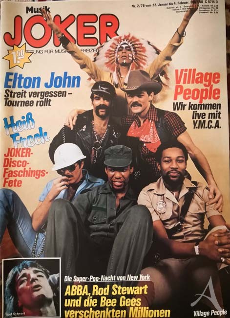 VILLAGE PEOPLE - Magazin "Musik JOKER" von 1979 - mit Poster VILLAGE PEOPLE - Magazin "Musik JOKER" von 1979 - mit Poster