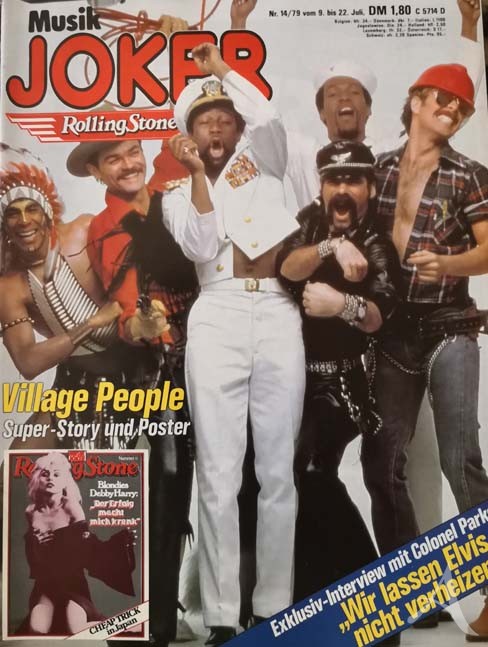 VILLAGE PEOPLE - Coverstory der "Musik JOKER" von 1979 - Vintage! VILLAGE PEOPLE - Coverstory der "Musik JOKER" von 1979 - Vintage!