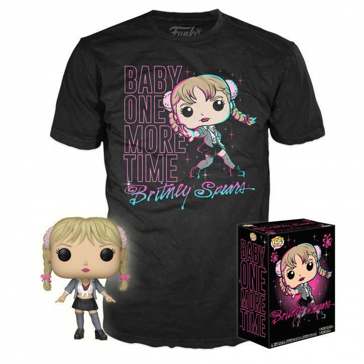 BRITNEY SPEARS - Set: T-Shirt & Figur "Baby One More Time" - Funko - POP! BRITNEY SPEARS - Set: T-Shirt & Figur "Baby One More Time" - Funko - POP!