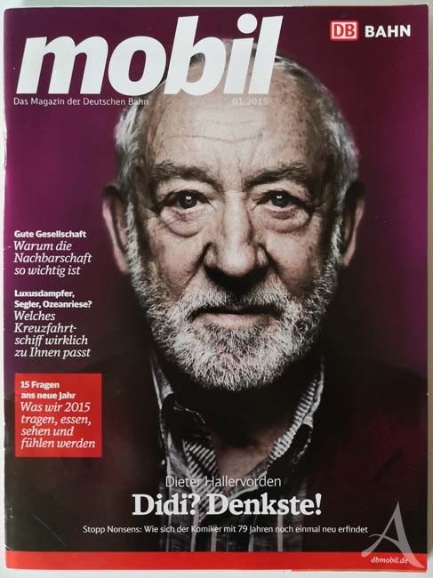 DIETER HALLERVORDEN - Coverstory der "Mobil" von 2015 DIETER HALLERVORDEN - Coverstory der "Mobil" von 2015