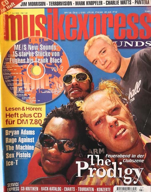 THE PRODIGY - Coverstory der "MusikExpress" von 1996 THE PRODIGY - Coverstory der "MusikExpress" von 1996