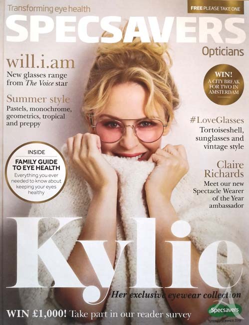 Magazin - KYLIE MINOGUE - "Specsavers" - England 2018 Magazin - KYLIE MINOGUE - "Specsavers" - England 2018