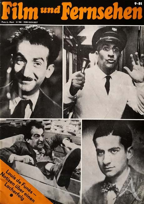 Magazin - LOUIS DE FUNES auf dem Cover der "Film & Fernsehen" von 1981 Magazin - LOUIS DE FUNES auf dem Cover der "Film & Fernsehen" von 1981