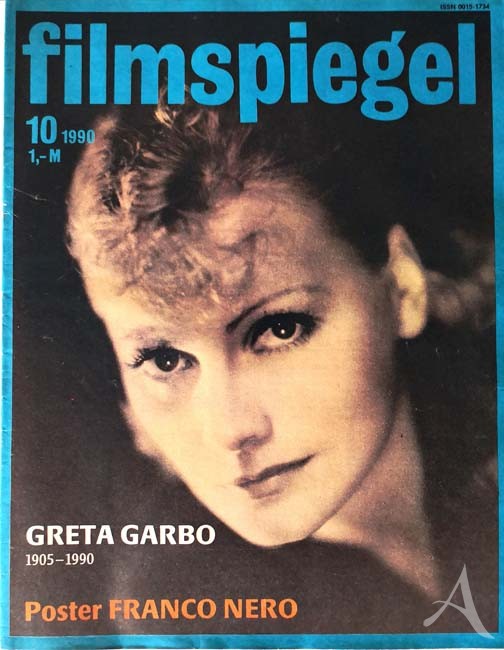 Magazin - GRETA GARBO auf dem Cover des "FILMSPIEGEL" von 1990 Magazin - GRETA GARBO auf dem Cover des "FILMSPIEGEL" von 1990