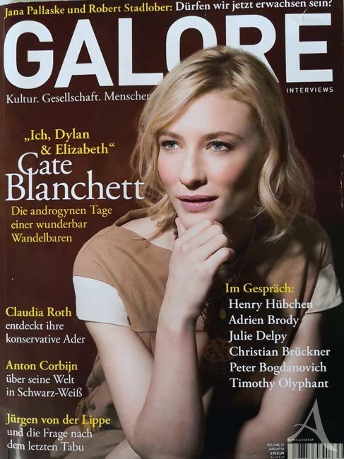 Magazin - CATE BLANCHETT auf dem Cover der "GALORE" von 2008 Magazin - CATE BLANCHETT auf dem Cover der "GALORE" von 2008