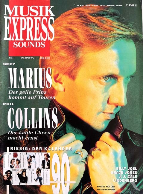 MARIUS MÜLLER-WESTERNHAGEN - Coverstory der "MusikExpress" von 1990