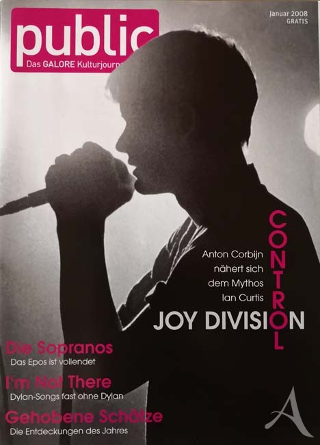 JOY DIVISION - Coverstory der "public" - Deutsches Magazin von 2008 JOY DIVISION - Coverstory der "public" - Deutsches Magazin von 2008