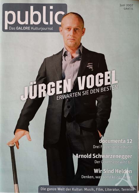 JÜRGEN VOGEL - auf dem Cover der "Public" - Deutschland 2007 - RAR JÜRGEN VOGEL - auf dem Cover der "Public" - Deutschland 2007 - RAR