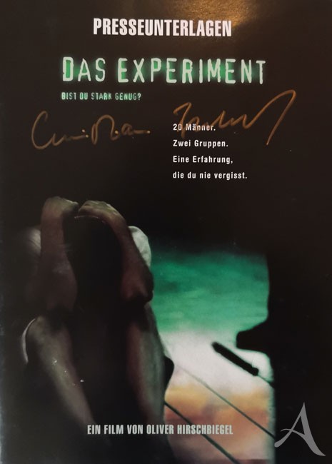 Pressefolder zum DVD Start von "Das Experiment" - HANDSIGNIERT von CHRISTIAN BERKEL