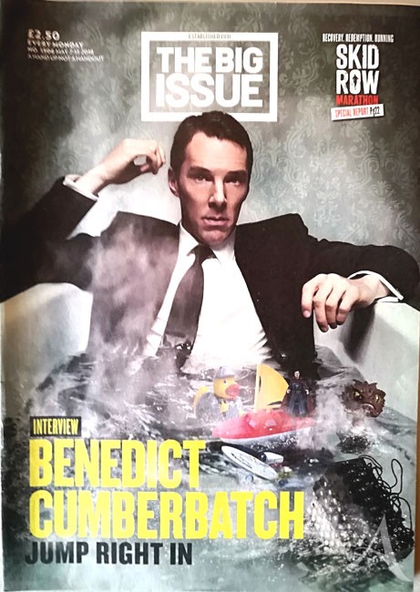 BENEDICT CUMBERBATCH auf dem Cover von "THE BIG ISSUE" - England 2018 - RAR! BENEDICT CUMBERBATCH auf dem Cover von "THE BIG ISSUE" - England 2018 - RAR!