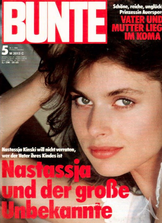 NASTASSJA KINSKI - Magazin Bunte 1984 NASTASSJA KINSKI - Magazin Bunte 1984