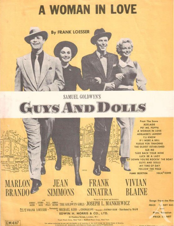 NOTEN - FILMMUSIK - MARLON BRANDO - England 1955 NOTEN - FILMMUSIK - MARLON BRANDO - England 1955
