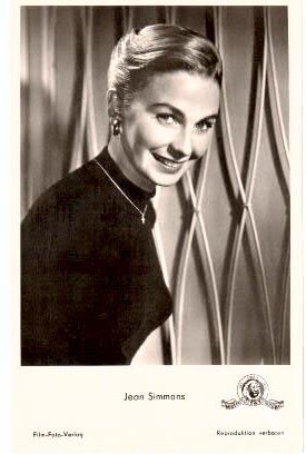 Postkarte - JEAN SIMMONS - 50er/ 60er Jahre Postkarte - JEAN SIMMONS - 50er/ 60er Jahre